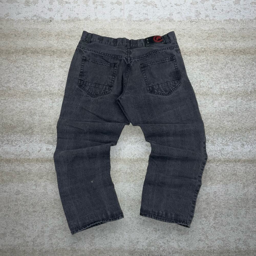 Vintage Y2K Skater Jeans 36x28 Slim Straight Jet Black Wash Ecko Denim Rap Style